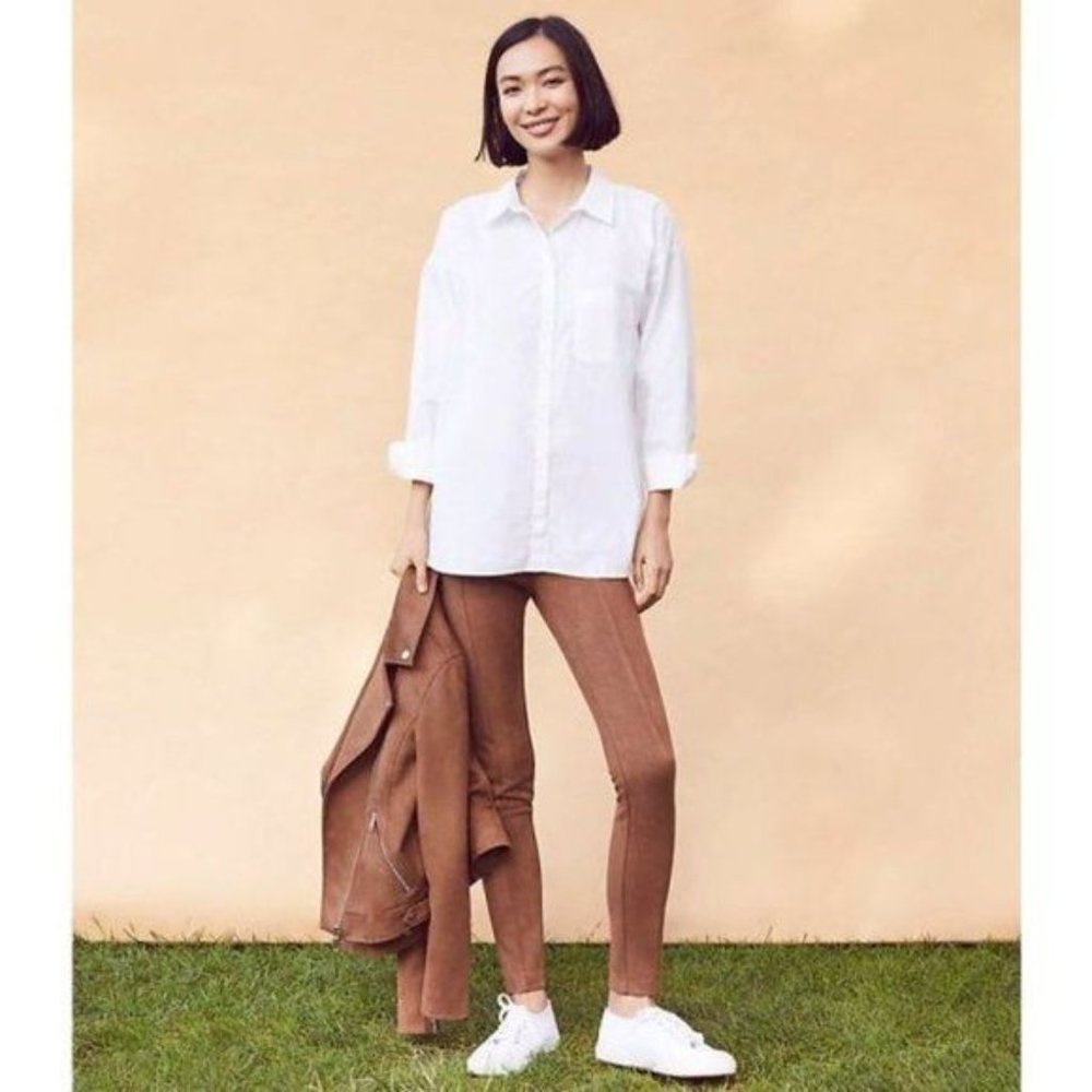 LOFT Faux Suede Side Zip Legging 8